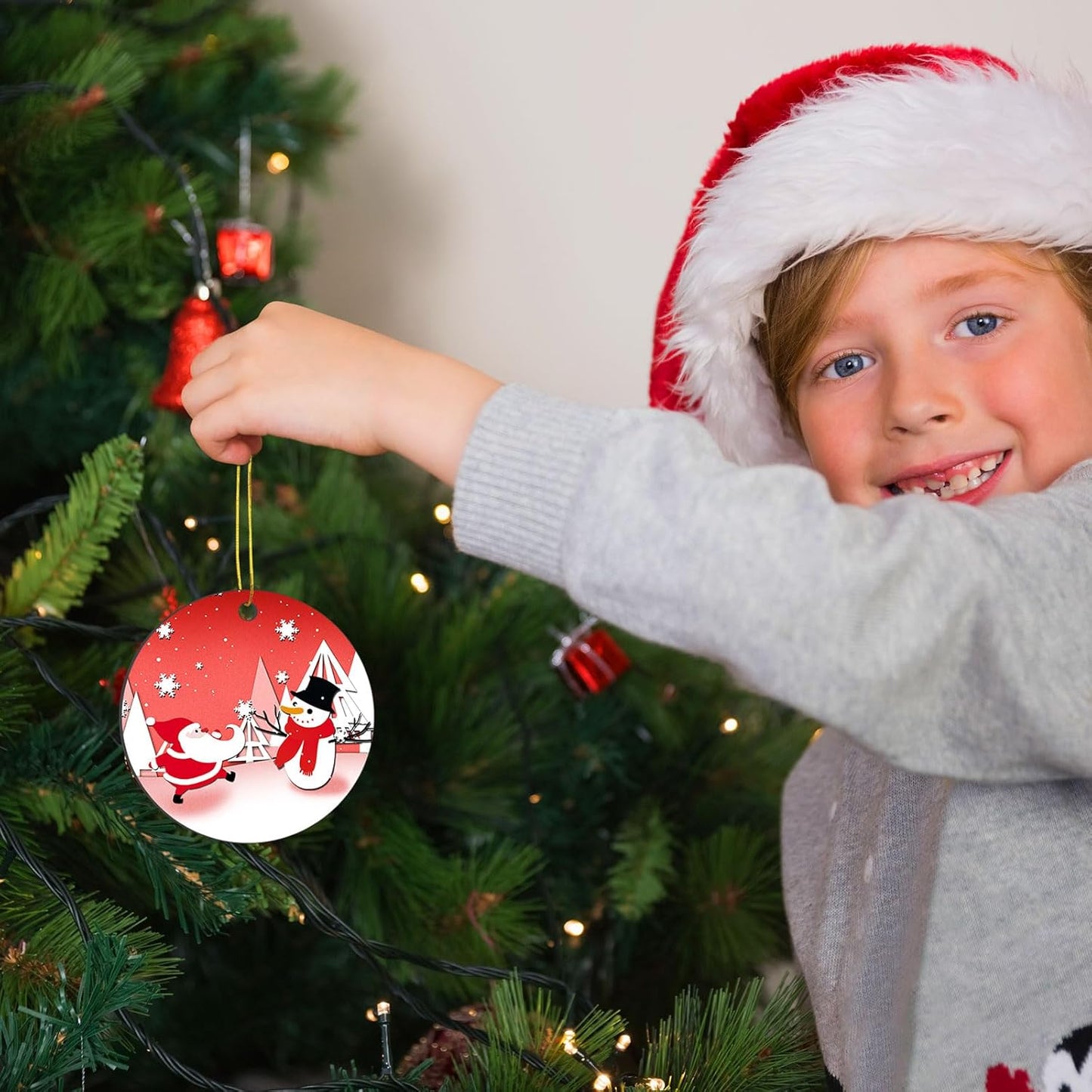 32 pcs Metal Sublimation Ornament Blanks，Christmas Ornaments Sublimation Christmas Ornament Blanks for Christmas Tree Decor Blank Ornaments，DIY Handmade Crafts Double Sided Sublimation Ornaments