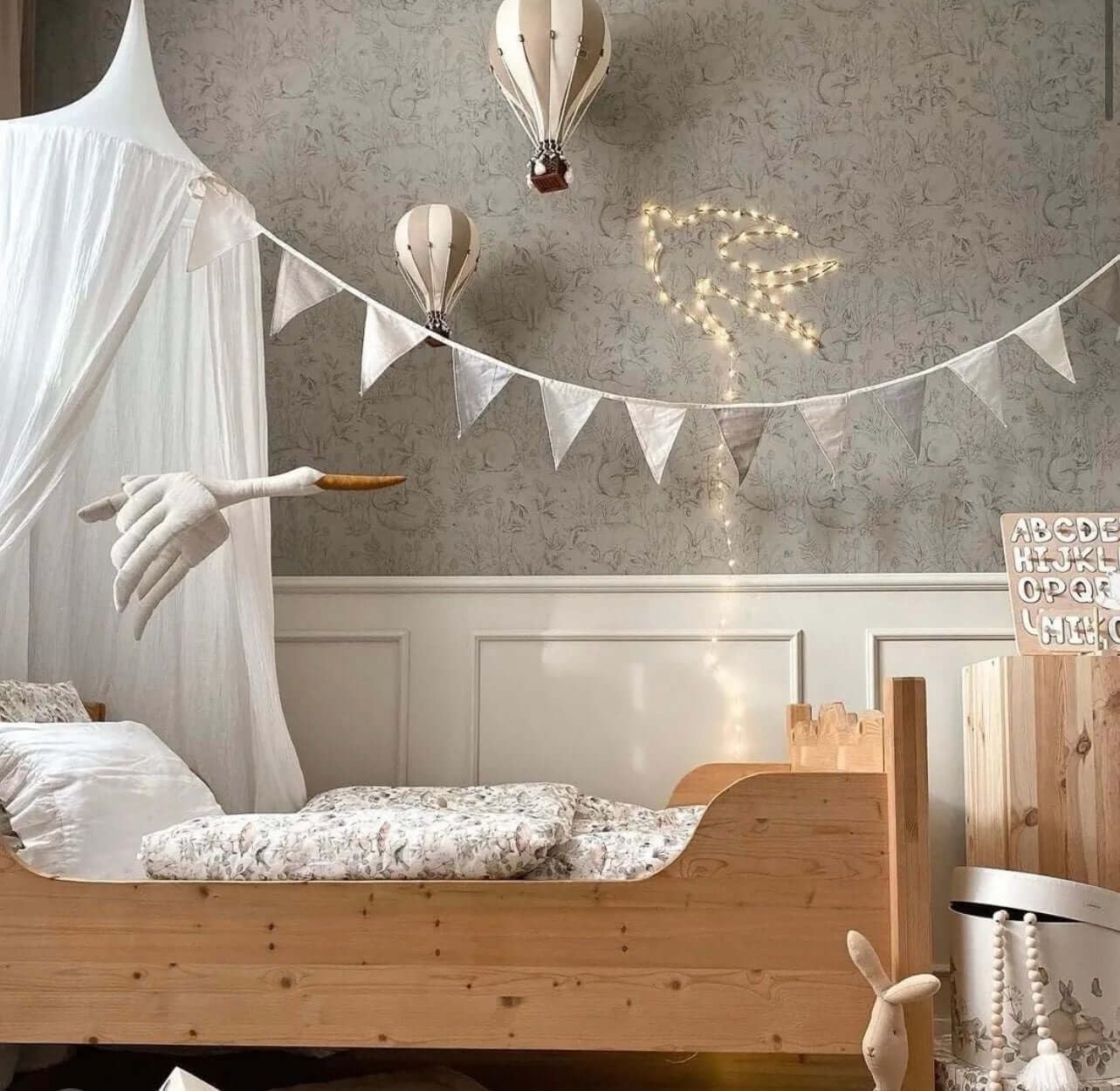 Decorative Hot Air Balloon Baby Shower Centerpieces - Nursery and Toddler Room Bedroom Decor - Home Decorations - Gold/Beige