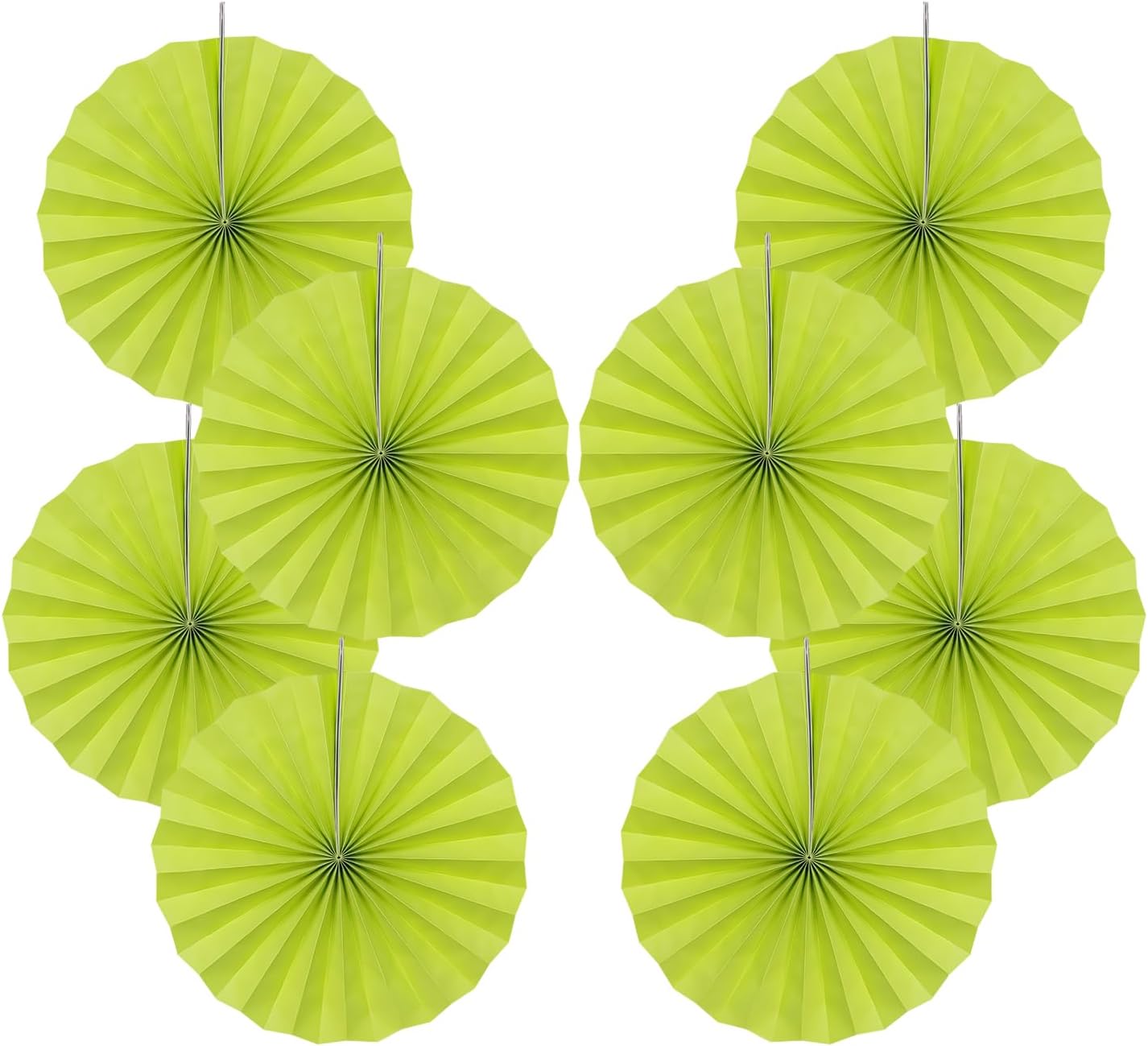Green Graduation Party Decor,Tropical Party Decorations,Emerald Green Party Decorations,Hawaiian Themed Party Decorations,12in Hanging Paper Fans 30 Color DIY Set (Clear Green)