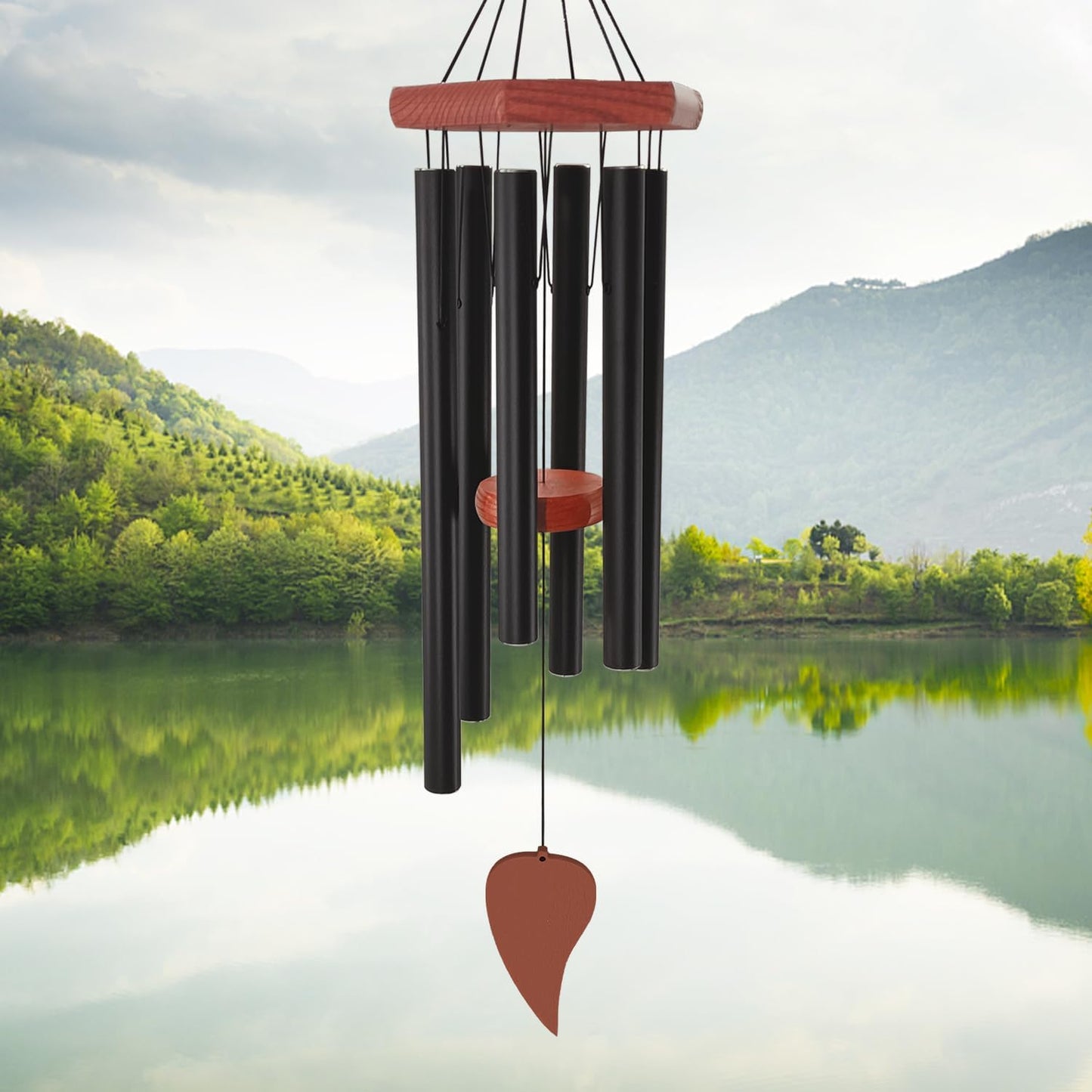 Wind Chimes for Outside, Memorial Wind Chimes with 6 Long Metal Tubes, Sympathy Wind Chime with Sound, Perfect for Garden, Patio and Yard