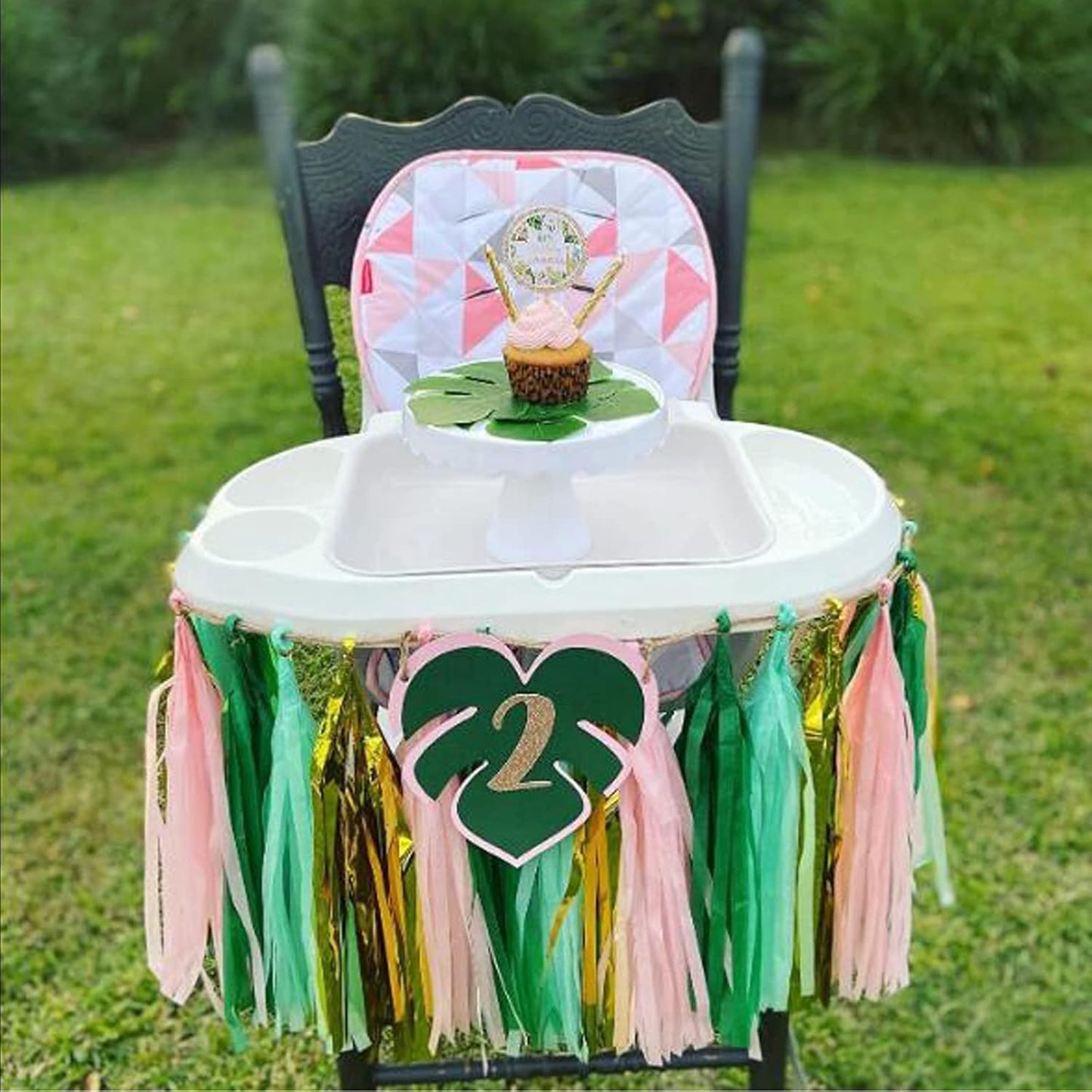 Sage-Green Pink-Gold Party-Decorations Tassel Garland - 20pcs Bachelorette Engagement Baby Bridal Shower Tassels Streamers Rustic Wedding Jungle Birthday Party Spring Decor Panduola