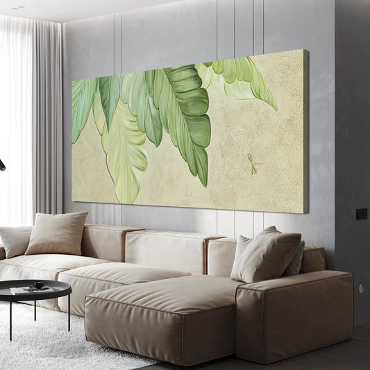 Canvas Wall Art Decor Modern Green Wall Art Prints Wall Art Pictures for Living Room Art Work for Wall Decor Boho Botanical Wall Art Decorations Artwork for Walls Bedroom Office Decor 20" X 40"