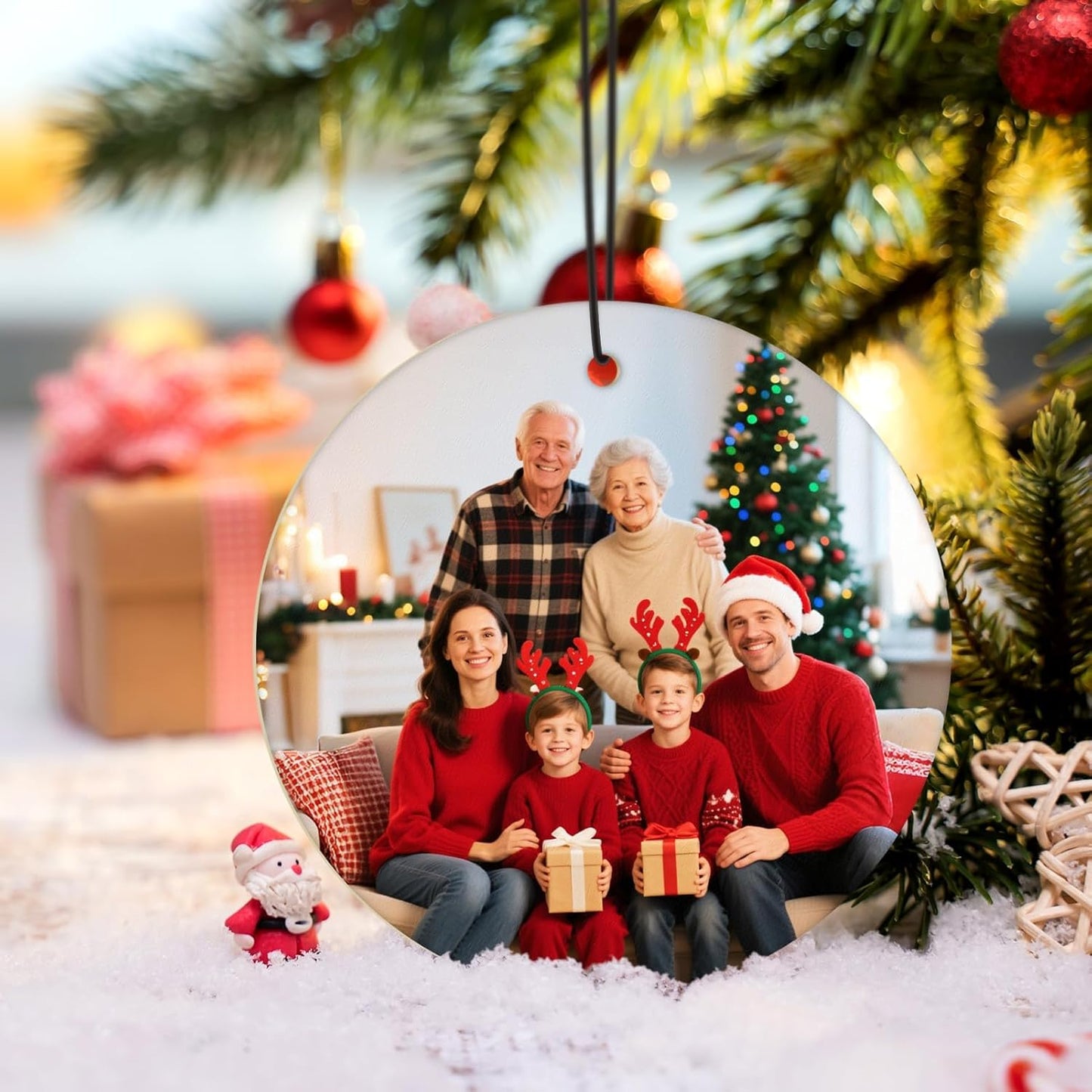 Personalized Christmas Ornaments 2025, Custom Air Fresheners with Picture, Personalized Air Freshener Ornaments Keepsake Gift for Christmas Tree Decorations, Baby Shower, Engagement, Wedding, Birthday