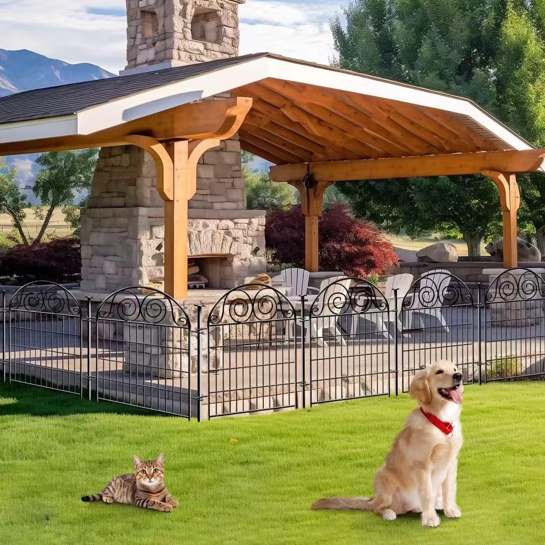 Tall Garden Fencing 36 Inch High, 22 Panels Total Length 48Ft Dog Fence Outdoor for Yard, Pet Fence Outdoor, Decorative Fences for Yard│Patented