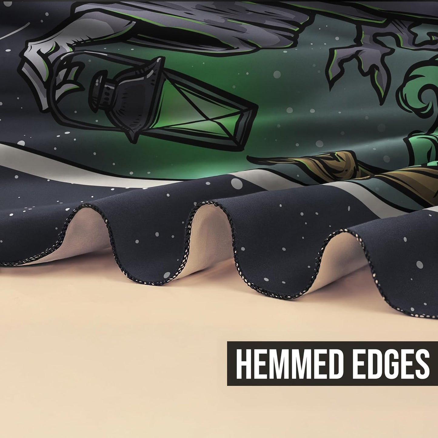 The Hermit Tarot Card Tapestry - Grim Reaper - Gothic Halloween Home Decor Wall Hanging (60" x 50")