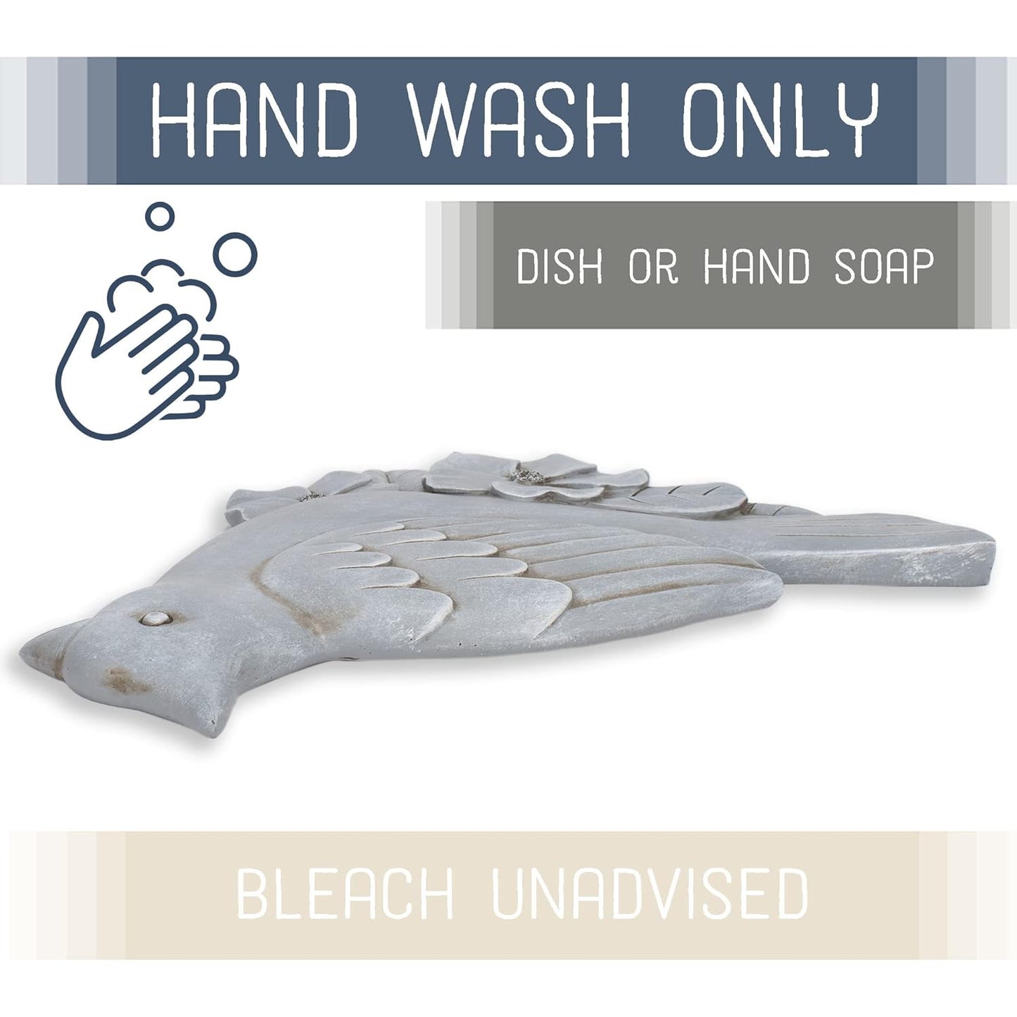 NAT & Jules Animal Character Shaped Dimensional Indoor Outdoor 11 inch Cast Resin Decorative Garden Stepping Stone, Patio, Walkway Sculpture Yard Art, Stone Grey Cardinal