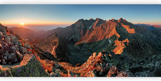 artgeist Wall Mural Peel and Stick Landscape 212x98 in - XXL Self-Adhesive Corner Wallpaper Removable Large Sticker Foil Angle Wallpaper Wall Decor Print Sun Nature Mountains c-B-0471-a-a