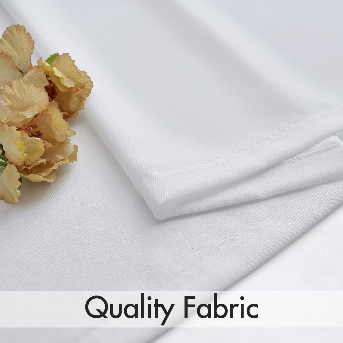 MIULEE White Privacy Sheer Curtains That Let Light in 63 Inches Long Non-See-Through Semi Sheer Curtain Light Filtering Window Curtains Drapes for Living Room Bedroom 2 Panels Set 42 X 63