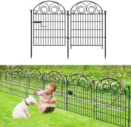 Garden Fencing 36 Inch High, 2 Panels Total 4.4 Ft(L) Dog Fences Outdoor for Yard, Dog Digging Fencing, Reusable Defense Fence for Yard│Patented