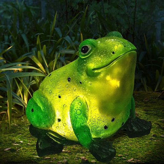 TIJNN Solar Frog Lights Deck Decorative Lighting Statue Lawn Patio Backyard Outdoor Garden Decoration Housewarming Gift