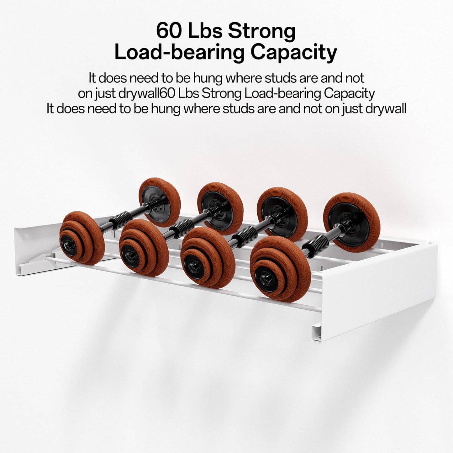 Wall Mounted Drying Rack for Laundry 40'', Folding Drying Rack Clothing Wall Mount with 5 Rods, Space Saving for Indoor Outdoor Bathroom Balcony (White, 40'')