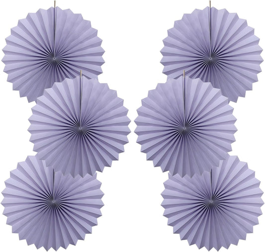 Purple Birthday Decorations,DIY Purple Paper Fans Hanging Decoration ,Party Decorations for Adults 16in,Little Mermaid Party Decor,Baby Shower Decorations 30 Color DIY Set (Light Purple)