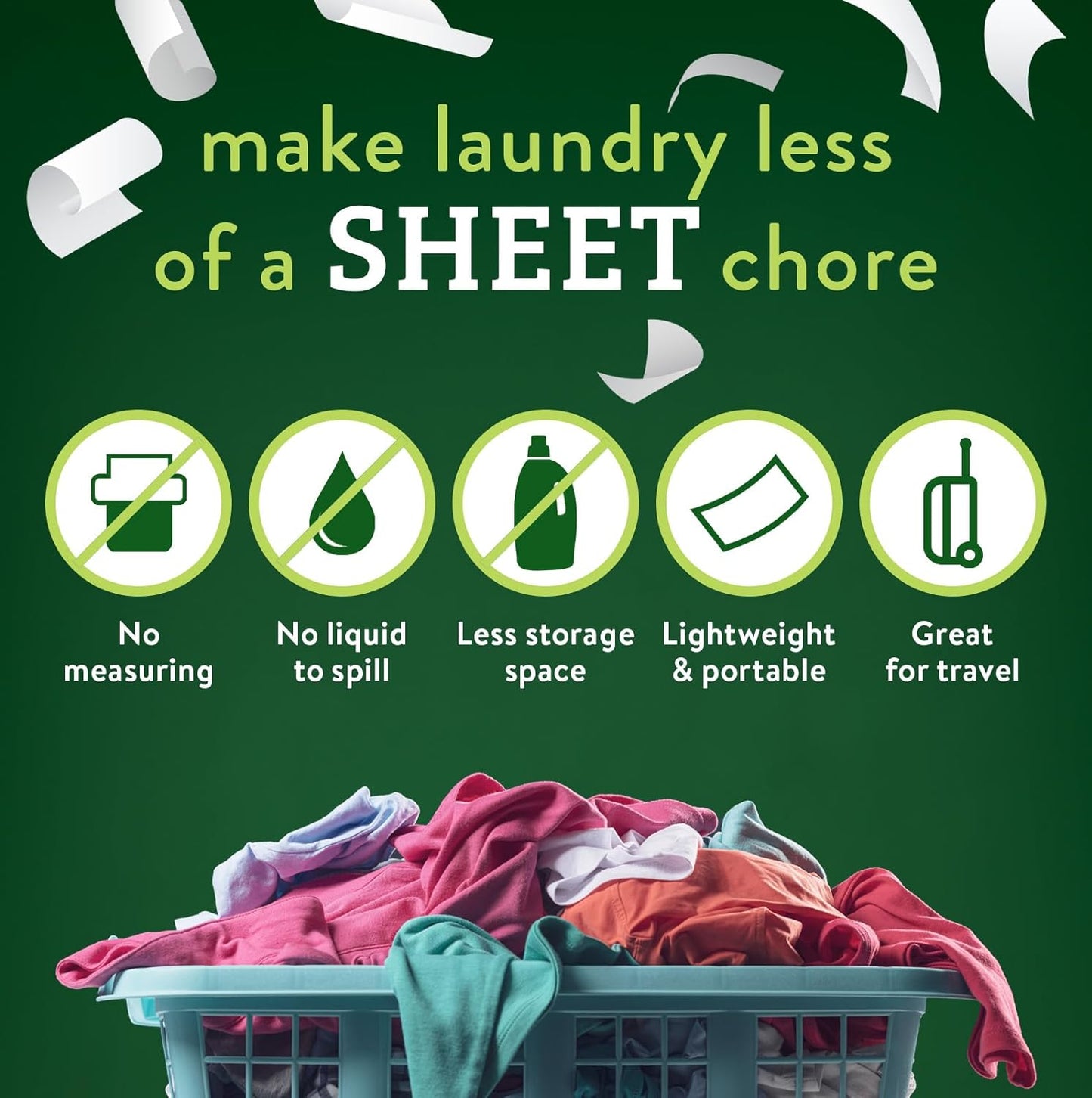 Biokleen Laundry Detergent Sheets (2 PACK) - Free & Clear From Fragrances and Dyes, Hypoallergenic Enzymatic Cleaning - 100 Sheets, 200 Loads