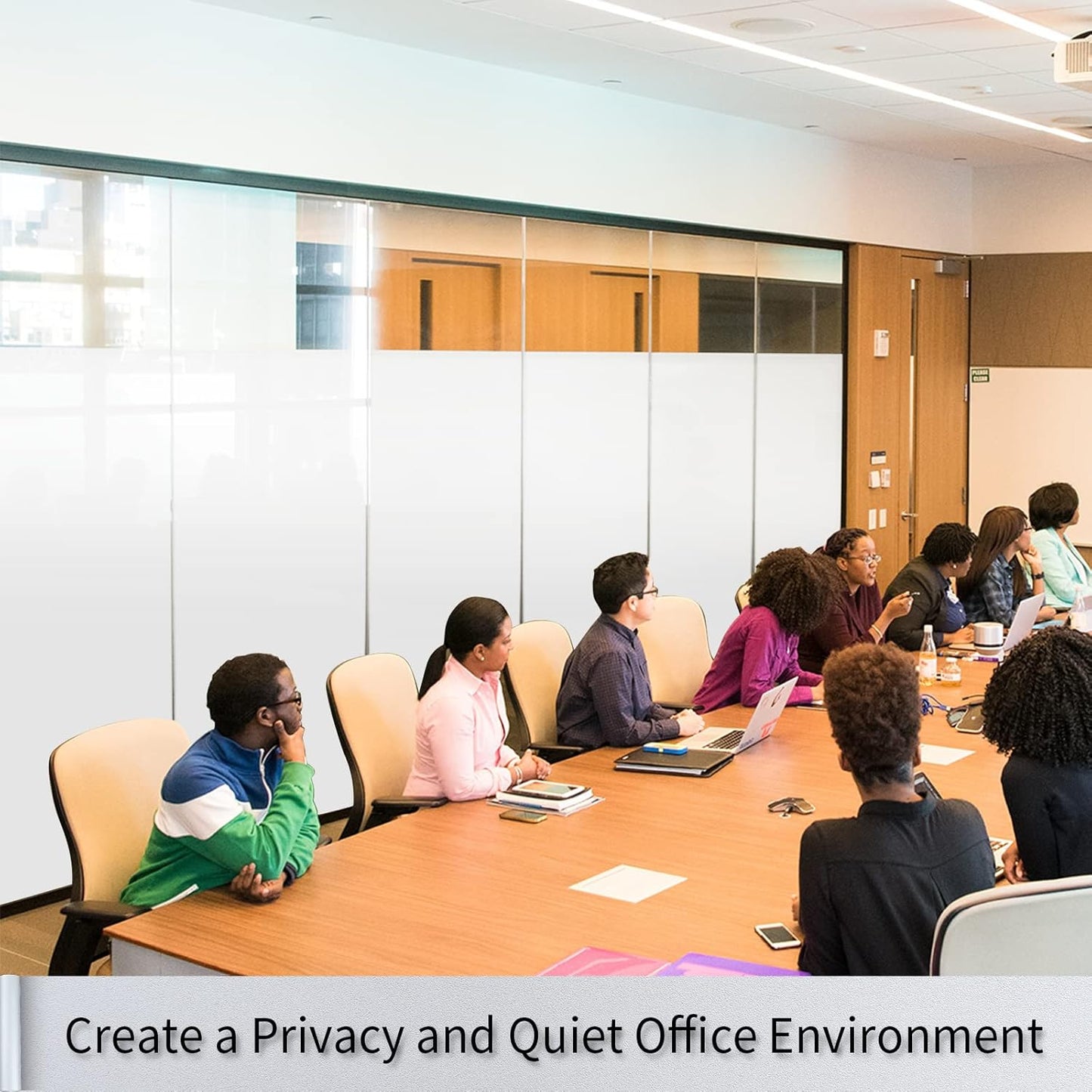 Frosted Glass Window Film with Tools,Reusable Window Privacy Film,Static Clings Window Film Kit for Home Bathroom and Office. (Pure, 35.4Inch×196.9Inch)