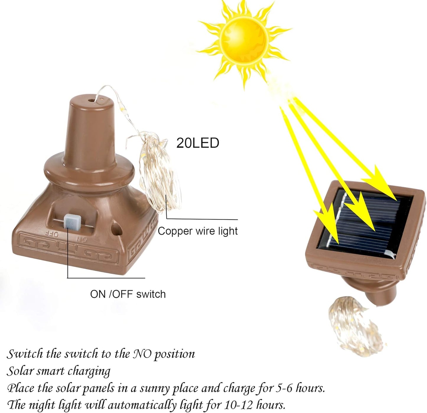 Solar Wine Bottle Lights Outdoor, 20 LED Cork Lights for Wine Bottles Waterproof, Fairy Lights Solar for Wedding Party Garden Patio Decor, Suitable for Most Wine Bottle Mouths-Cool White (8 Pack)