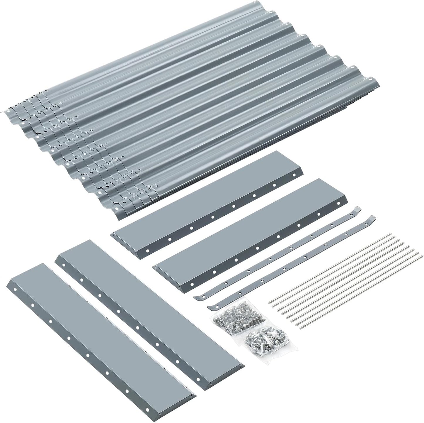 Land Guard 6×3×2ft Galvanized Raised Garden Bed, Planter Boxes Outdoor, Raised Garden Beds Outdoor for Vegetables, Flowers, Herbs, 269 Gallons, Modern Gray…