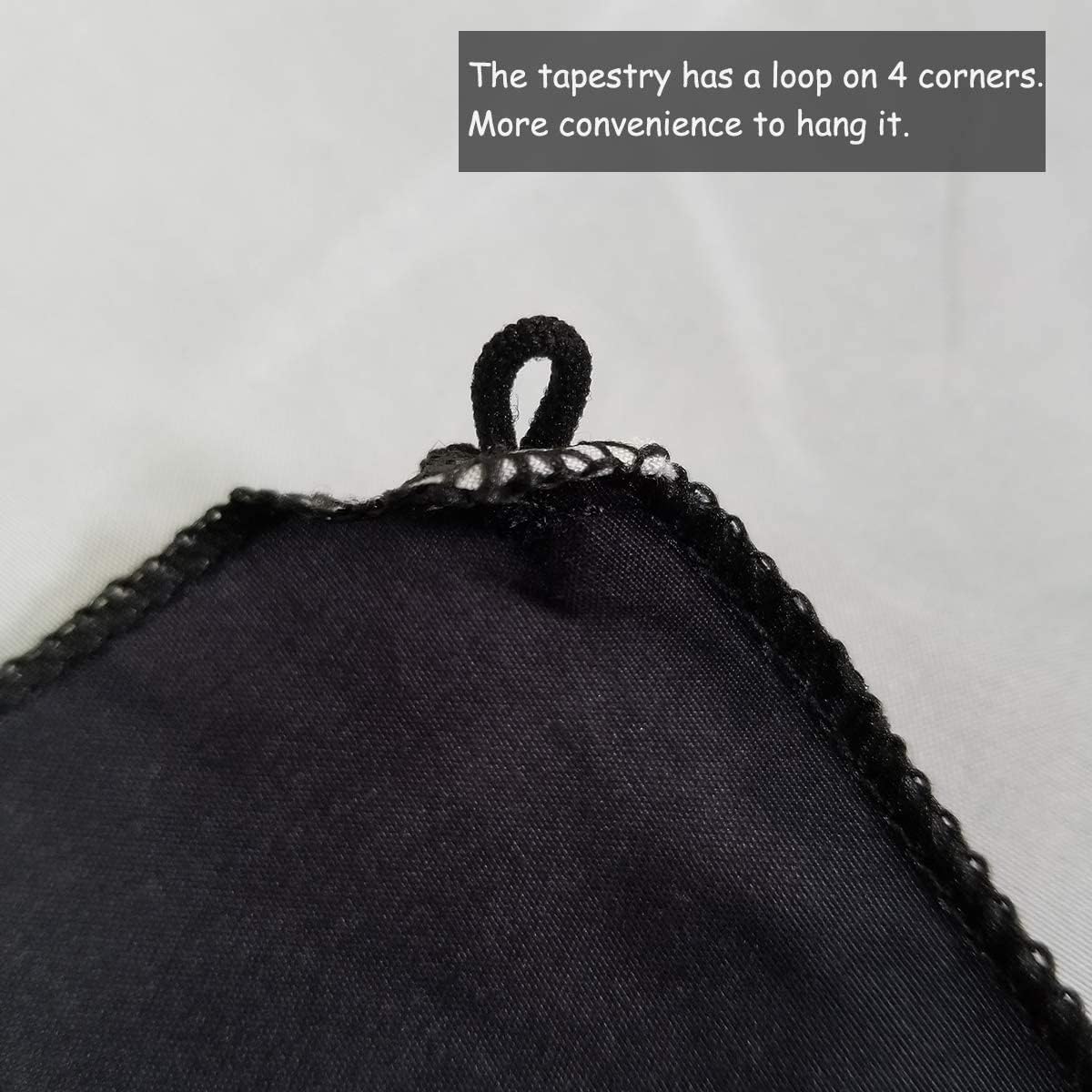 NASKY Halloween Wall Tapestry - Skull Trippy Black and White for Room Party Decor (59.1" X 78.7" - 150x200cm)