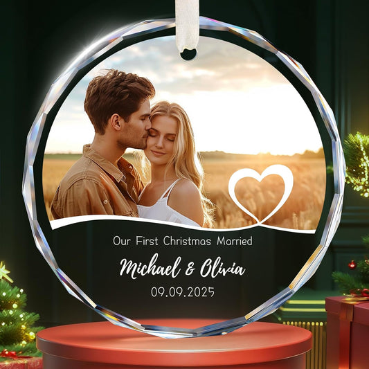 Personalized First Christmas Engaged Ornaments, Engagement Gifts for Couples 2025, Bride to be Gifts for Newly Engaged Couples, Engagement Ornament 2025, Christmas Tree Ornaments