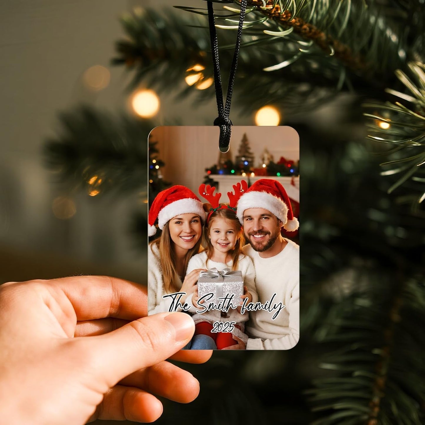 Personalized Christmas Ornaments 2025, Custom Air Fresheners with Picture, Personalized Air Freshener Ornaments Keepsake Gift for Christmas Tree Decorations, Baby Shower, Engagement, Wedding, Birthday