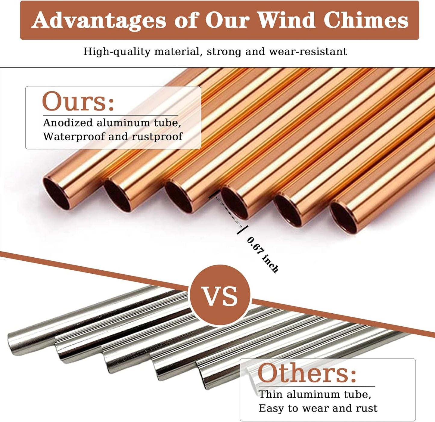 Wind Chimes for Outside, 32" Butterfly Windchime for Outdoor, Butterfly Gifts for Mom Sister, Garden Patio Gift Ideas for Women Friend Co-Worker (Golden)