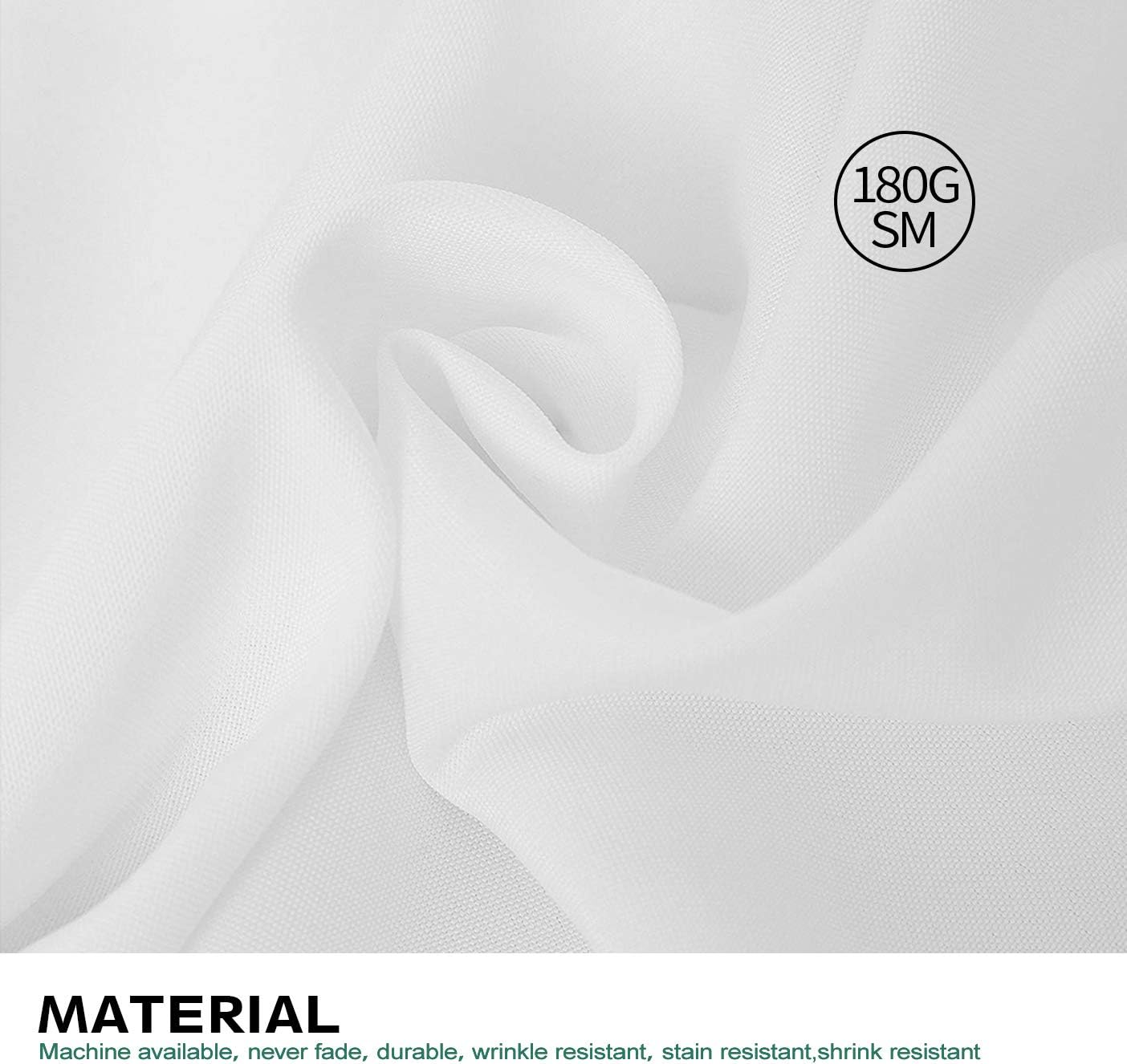 Surmente White Rectangle Tablecloth 60 x 120-inch Rectangular Polyester Table Cloth for Weddings, Banquets, or Restaurants