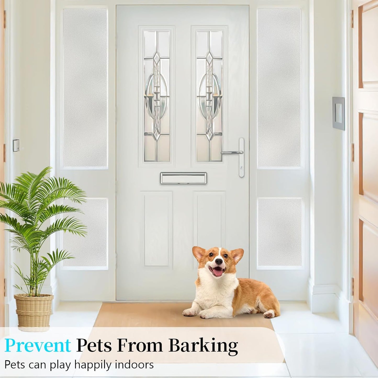 Niviy Etched Privacy Window Film Frosted Glass Static Cling Non Adhesive Window Frost Film for Home Office, 35.4 inch x 118 inch