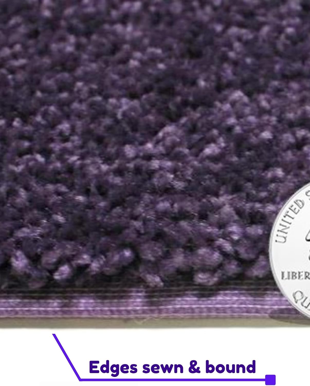 KOECKRITZ Soft and Colorful Kids Classroom Area Rugs (Passes Flammability Pill Test) Many Sizes and Bright Colors to Select from (5' x 8', Eggplant)