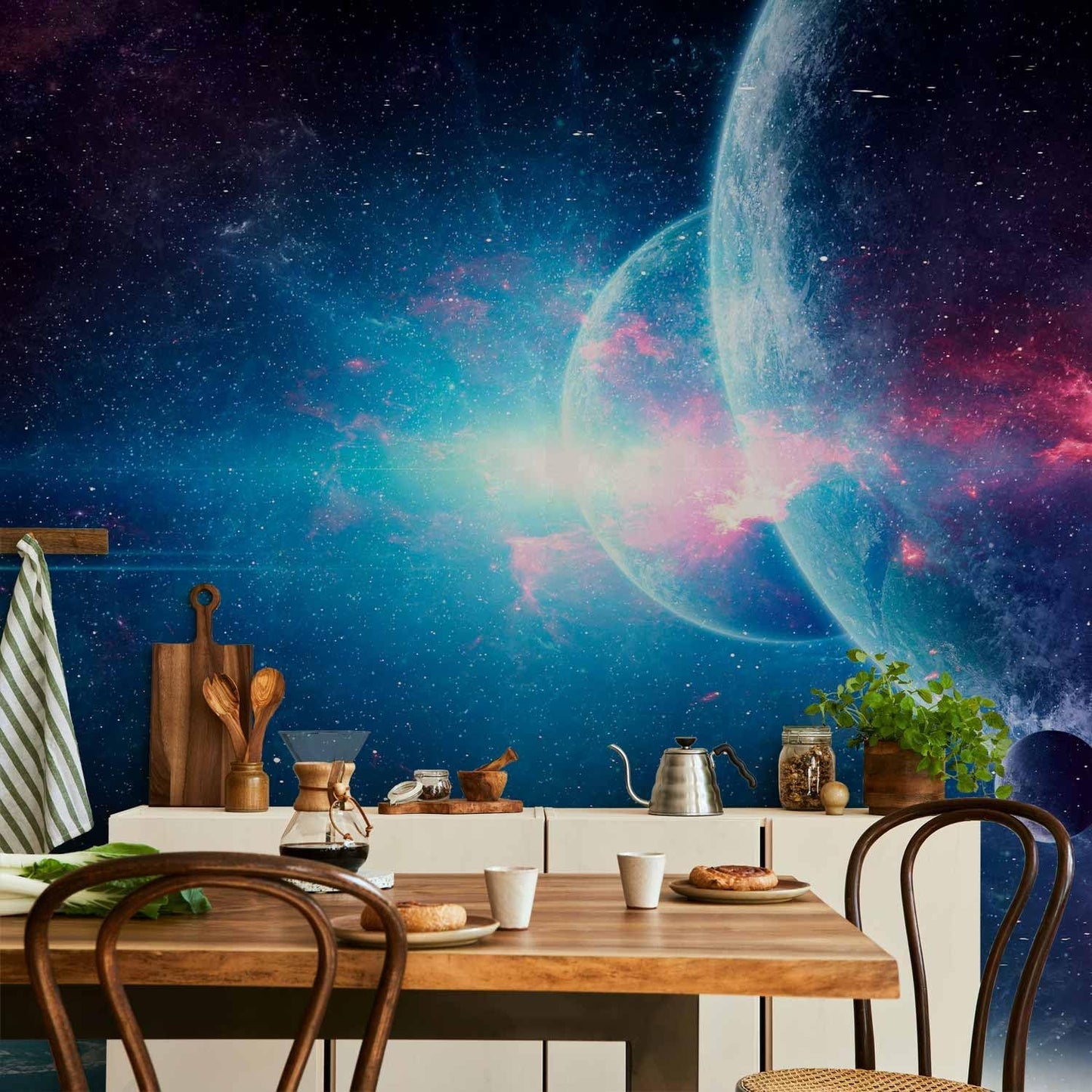 artgeist Premium Wall Mural Cosmos Galaxy 79x55 in - XXL Non-Woven Wallpaper Fleece Wall Decor Photo Print Picture Image Design Stars Solar System Universe Space b-C-10047-a-a