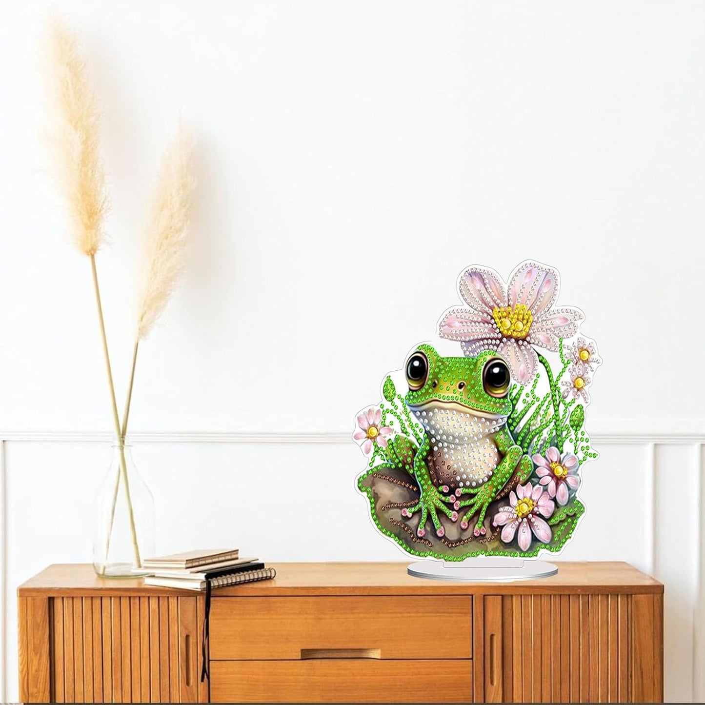 Diamond Painting Kits for Adults Beginners, 5D Full Drill Frog Crystal Art Desktop Ornament, DIY Single Sided Home Office Desk Decor, Creative Craft Gift Set with Tools
