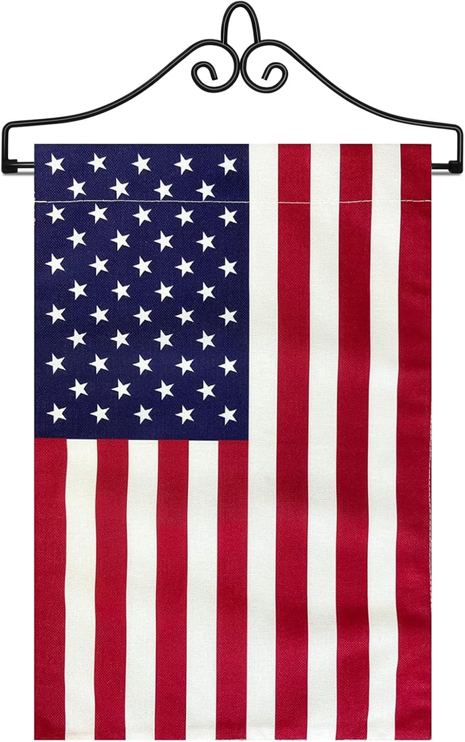 TOPFLAGS Garden Flag Holder with American Flag Garden Flag Banner Hanger for Wall Outside Yard Small 12x18 Inch