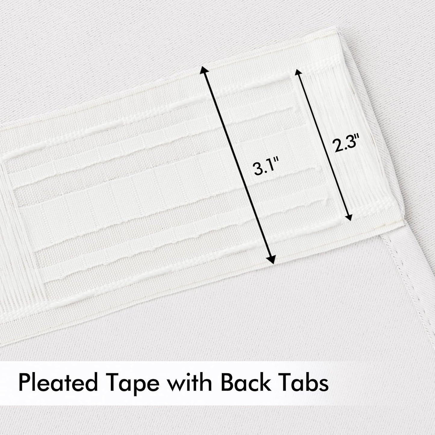 MIULEE Pure White Back Tab Blackout Curtains 120 Inch Long 2 Panels Set for Bedroom, Rod Pocket/Pinch Pleated Extra Long Thermal Insulated Living Room Darkening Light Blocking 10FT Drapes