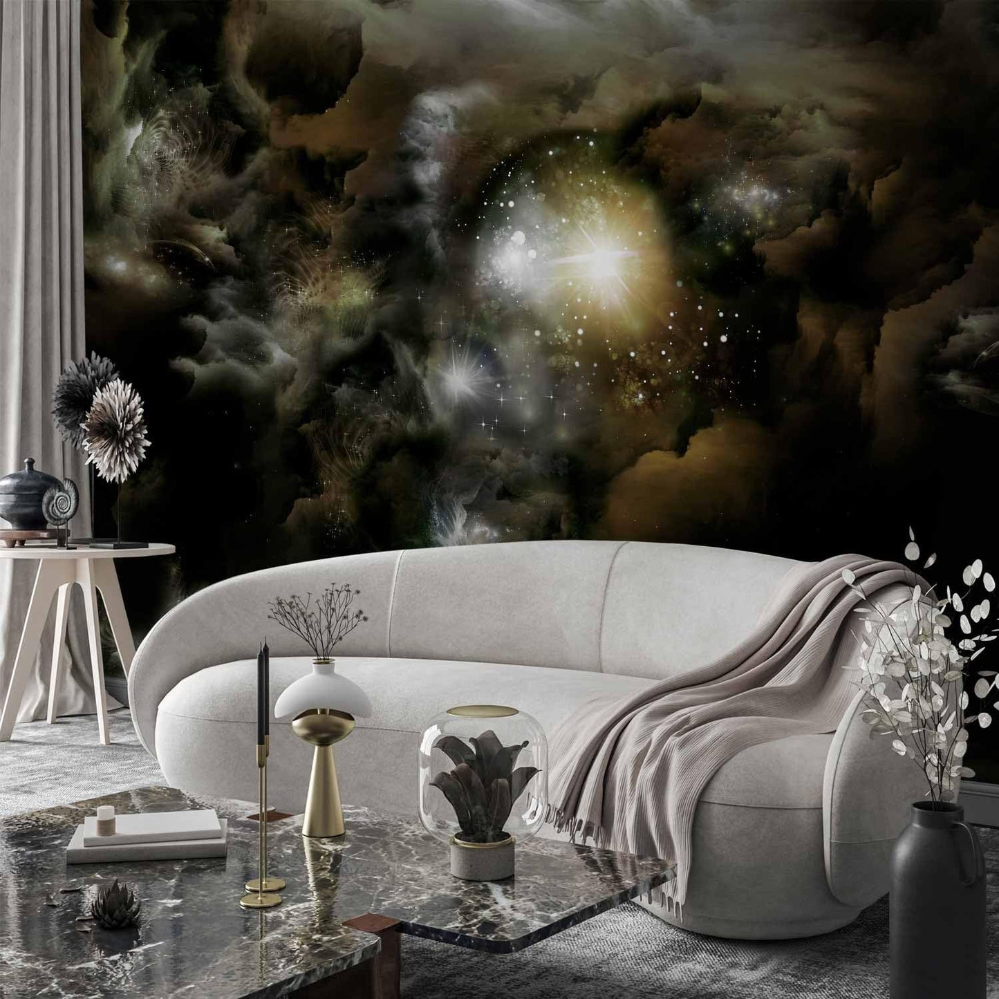 artgeist Wall Mural Cosmos Galaxy 96x69 in - Peel and Stick Self-Adhesive Wallpaper Removable Large Sticker Foil Wall Decor Print Picture Image Design n-A-0027-a-b
