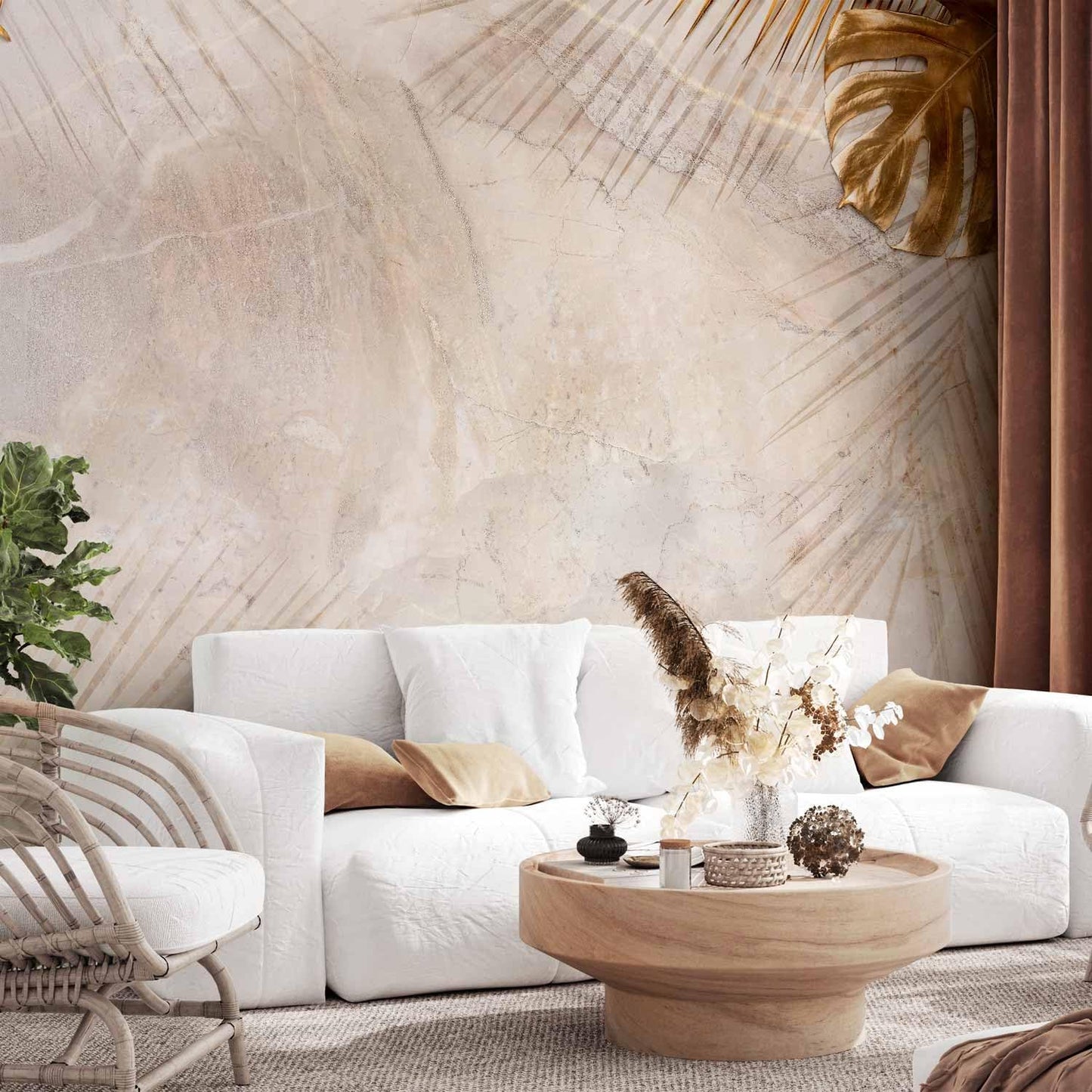 artgeist Wall Mural Tropical Leaves 138x101 in - XXL Non-Woven Wallpaper Fleece Wall Decor Photo Print Picture Image Design Monstera Palm Green Leaves b-C-0788-a-a