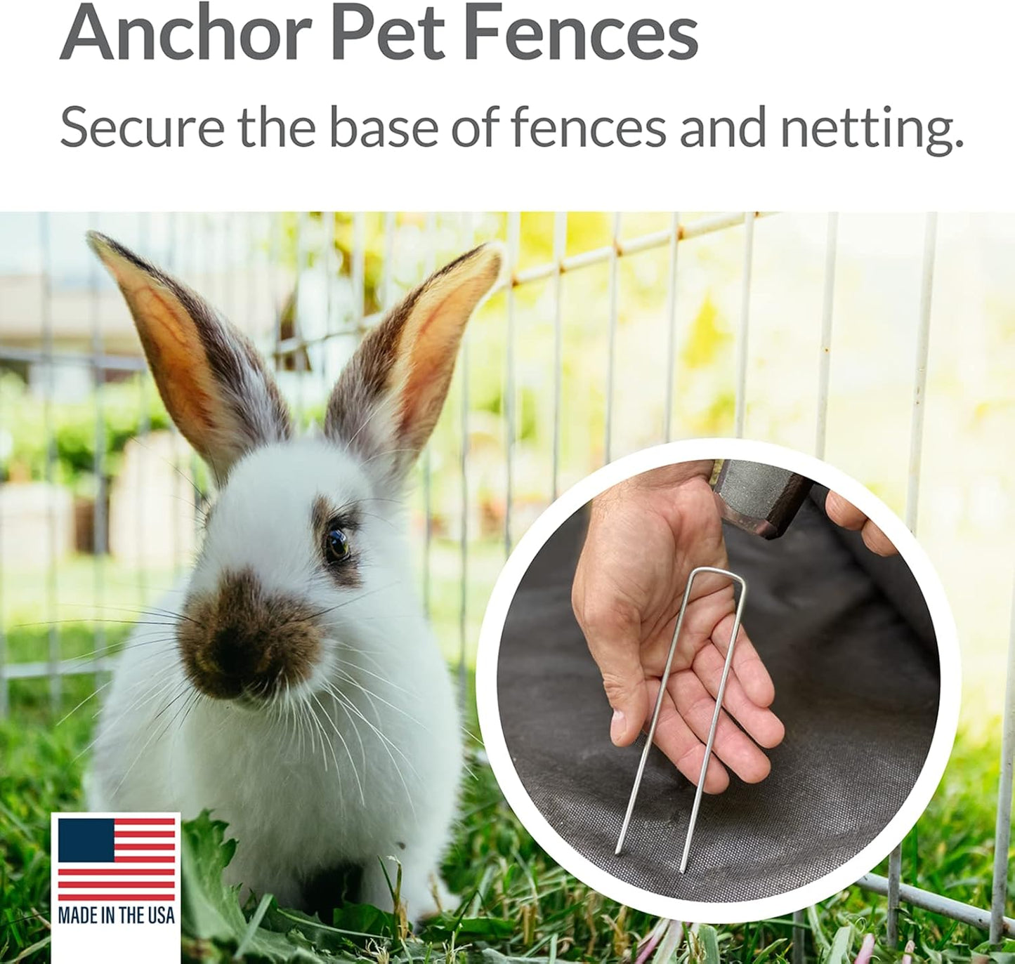 Pinnacle Mercantile 100 Pack Galvanized Garden Stakes Landscape Staples Extra Heavy Duty Sod Ground Anchors Anti Rust 6 inch Metal Pins 9 Gauge USA Made …