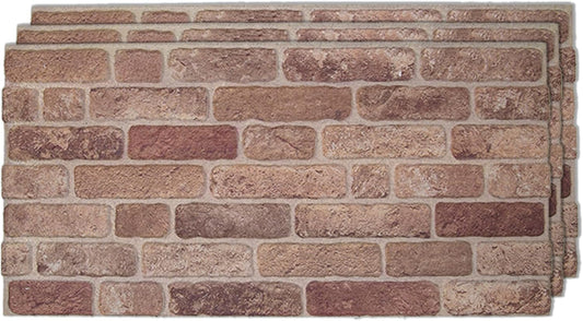 ZODEKOR 3D Wall Panels Brick Effect - Cladding, Stone Look, Styrofoam Facing for Living Room, Kitchen, Bathroom, Balcony, Bedroom, Back of Counter | Farmhouse Style (3 x Panels) - Covers 53 sq ft