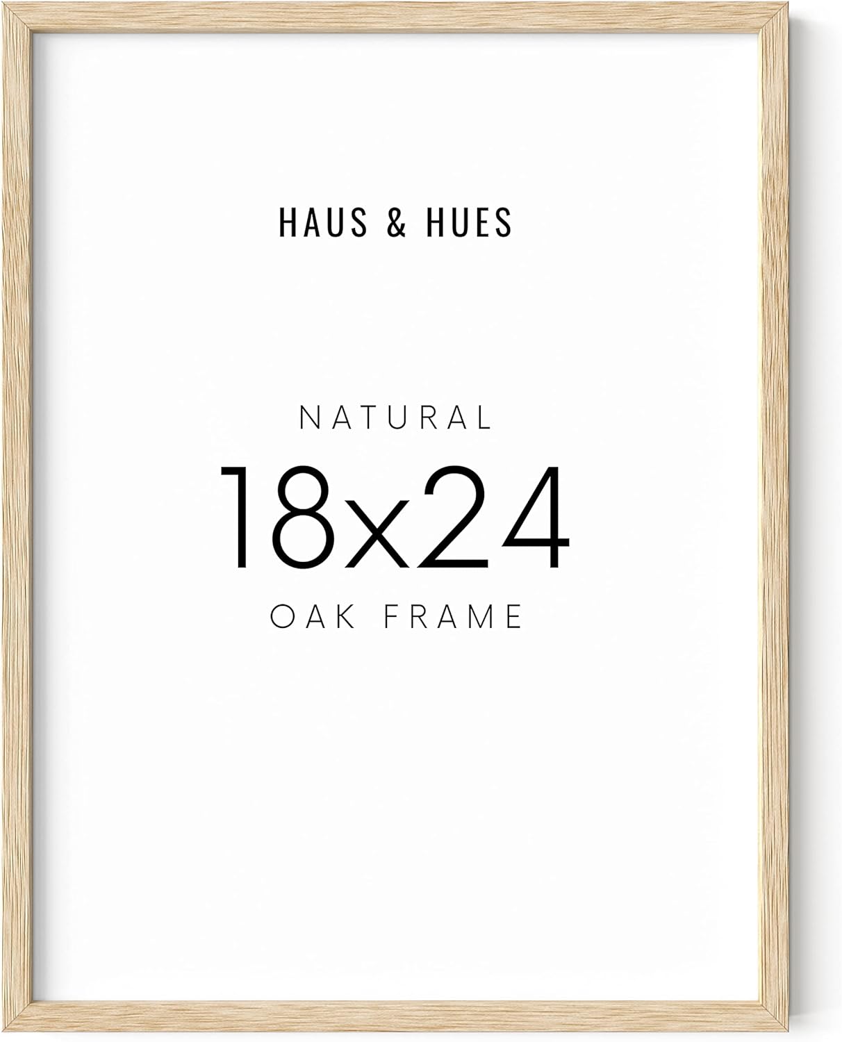 HAUS AND HUES Beige 18 x 24 Poster Frame - 18 x 24 Picture Frame, Wall 18x24 Frame, 18x24 Wood Frame, 24x18 Poster Frame, Wooden Picture Frame 18 x 24, Art 18 x 24 Frame (Beige Oak Frame)