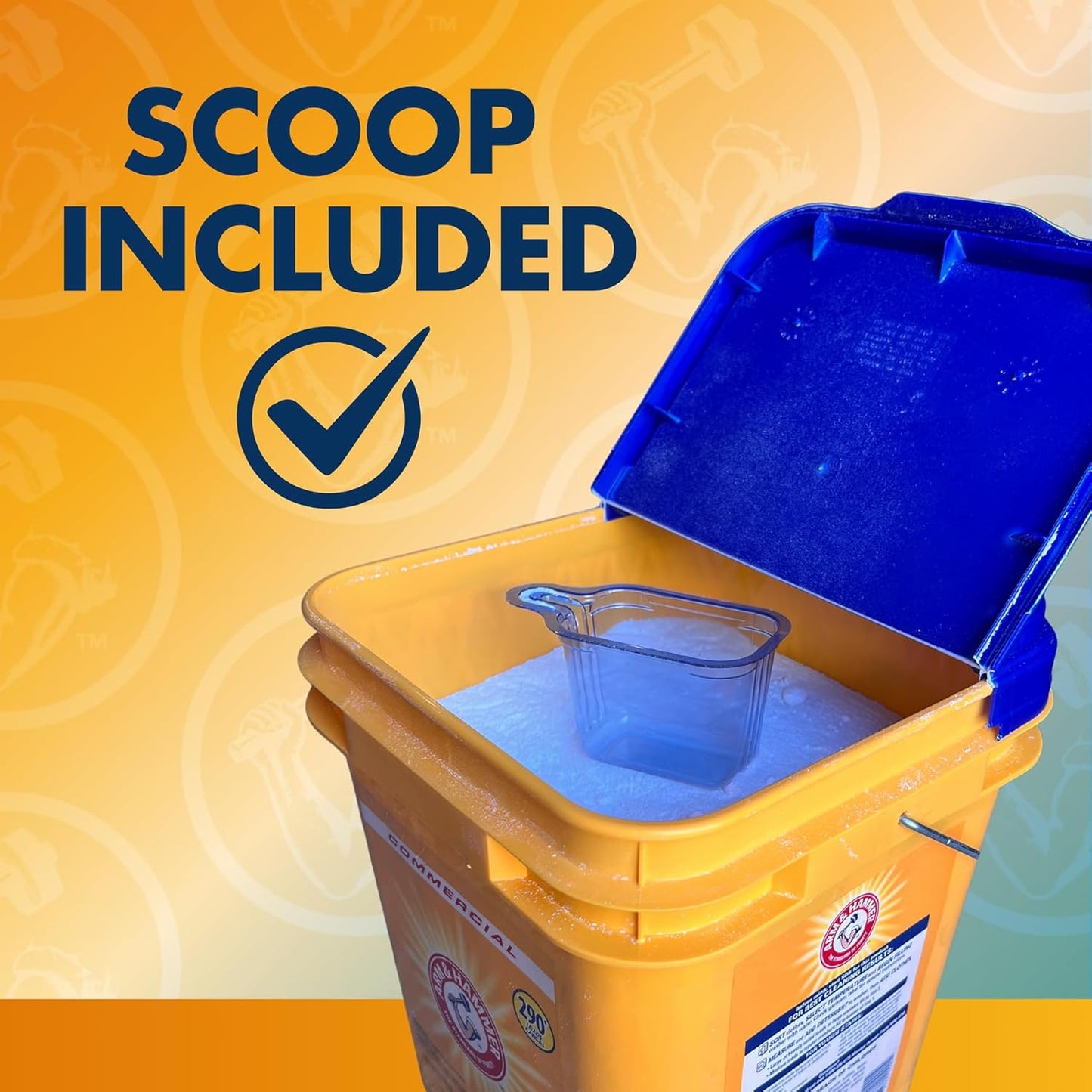 Arm & Hammer powder laundry detergent, crisp clean, 18 lb pail