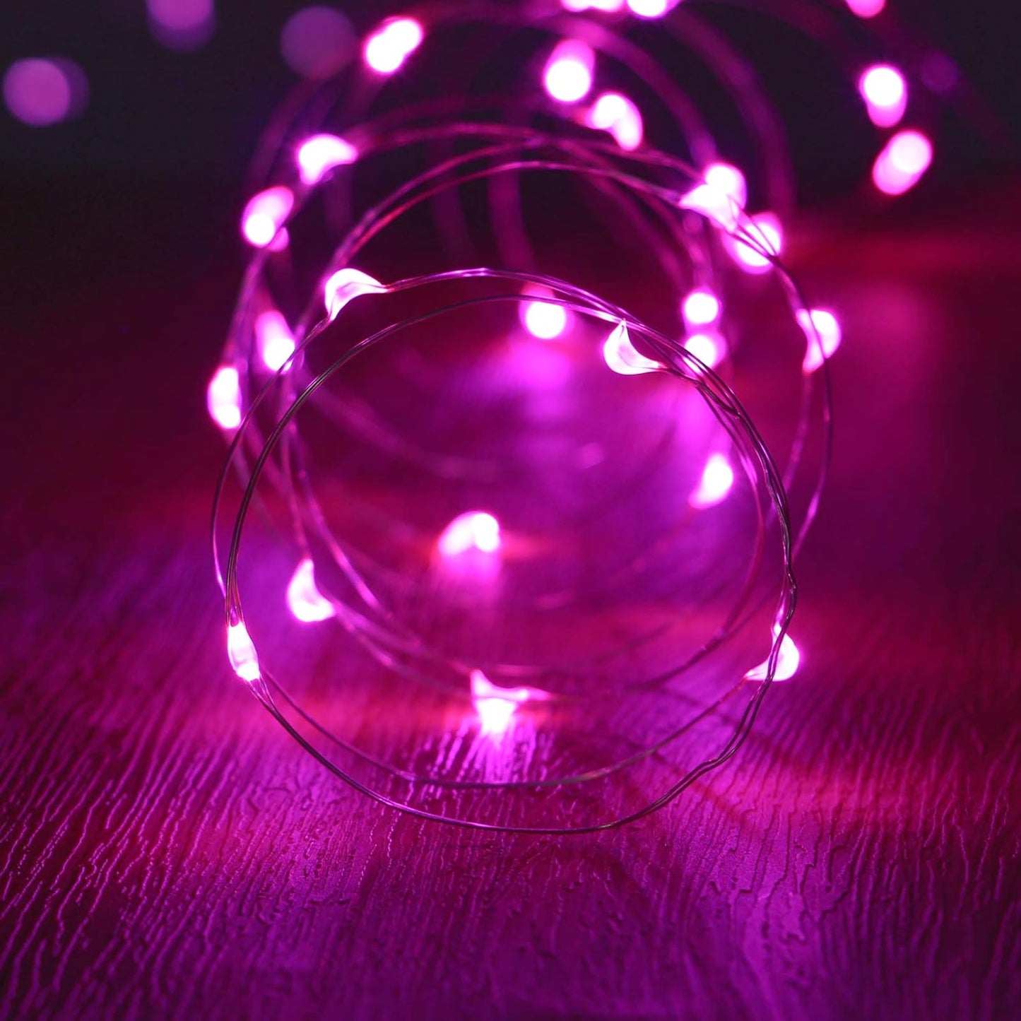 XINKAITE Fairy Lights - Waterproof LED Starry String Lights for Indoor & Outdoor DIY Decoration, Home Parties, Christmas Holiday (10FT/3Meters, Pink)