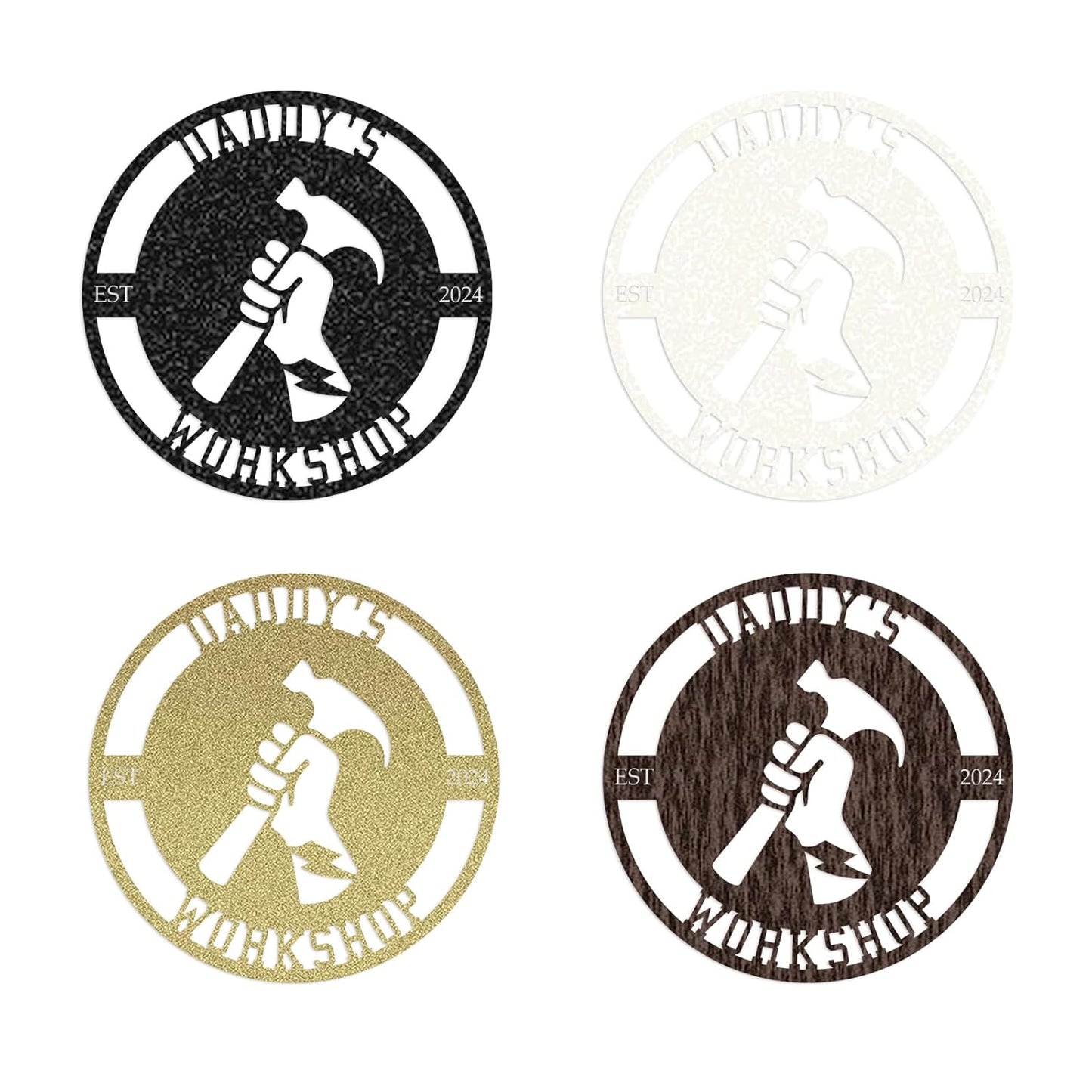 Personalized Metal Signs | Custom Plaque Wall Art | Worshop Metal Sign | Custom Sign Outdoor Metal | Custom Work Shop Metal Sign | Shop Signs | Personalized Father Gifts | Family Name Sign