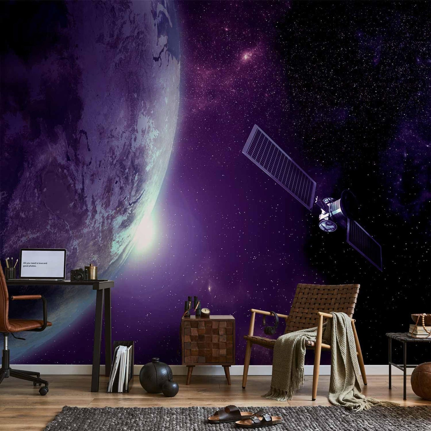 artgeist Wall Mural Cosmos Galaxy 173x124 in - Peel and Stick Self-Adhesive Wallpaper Removable Large Sticker Foil Wall Decor Print Picture Image Design n-B-0007-a-d