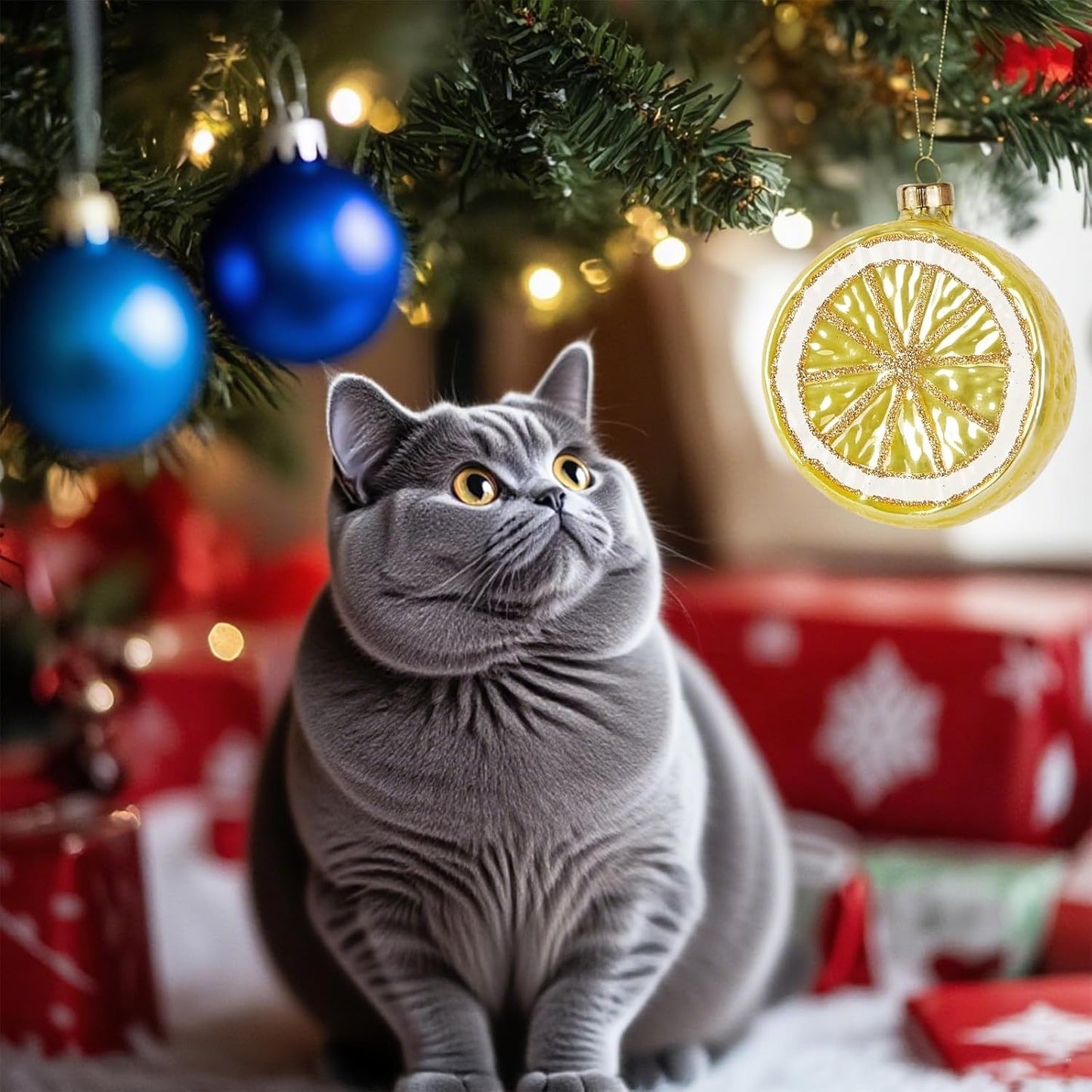 Hanging Christmas Ornaments, 2025 Glass Blown Christmas Tree Ornaments, Christmas Tree Decorations, Funny Gifts & Home Decor, Lemon