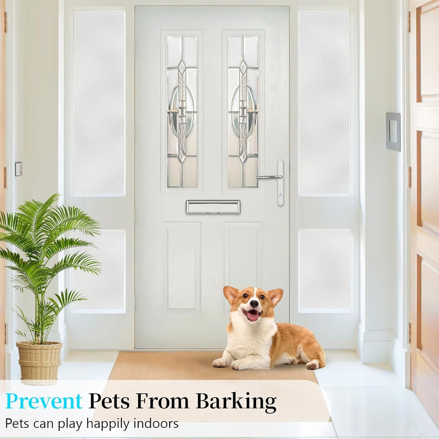 Niviy Frosted Glass Window Privacy Film 78.7 x 23.6 Inch Static Cling Bathroom Window Frosting Film Day and Night Privacy Windows Cling Home Glass Door Cover