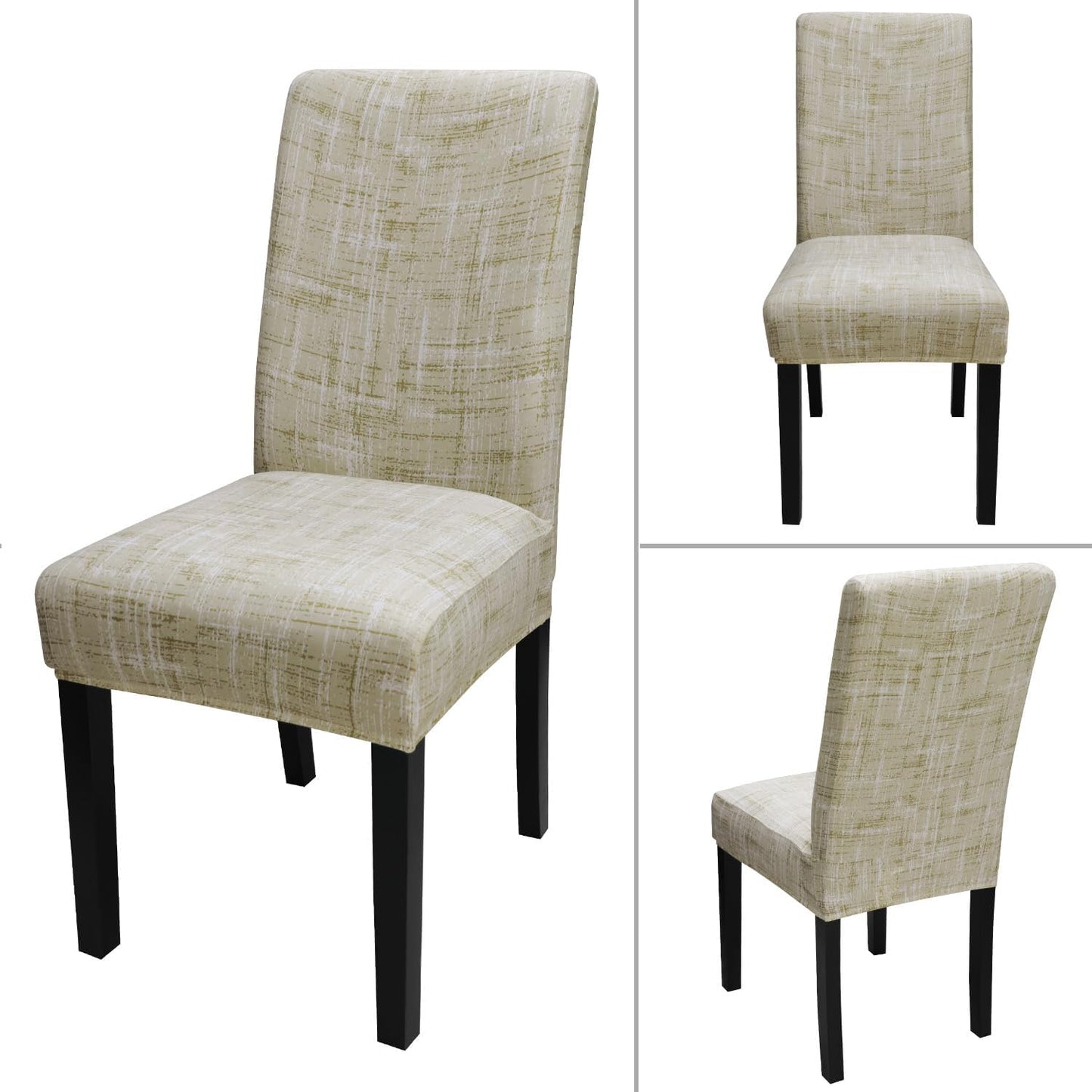 JQinHome Pattern Chair Covers Pack of 12,High Stretch Removable Washable Parsons Chair Slipcover for Home Party Hotel Wedding Ceremony (Stripe Pattern,12PCS)