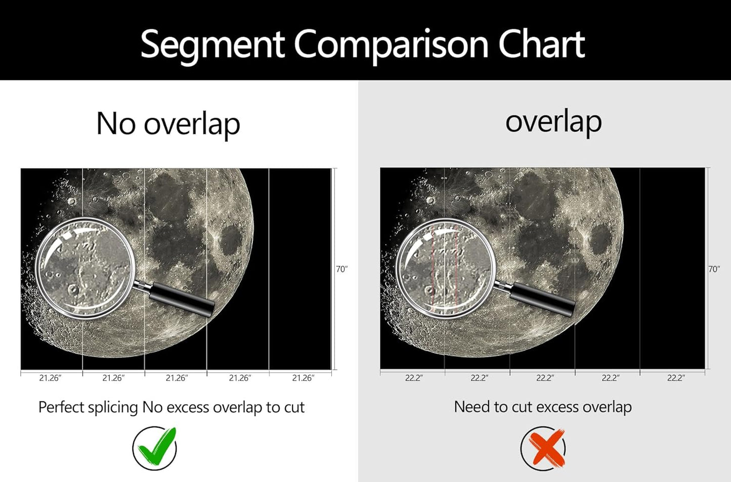 Moon Wallpaper Dark Night Sky Landscape Mural Living Room Bedroom Kids Room (Not Peel and Stick)