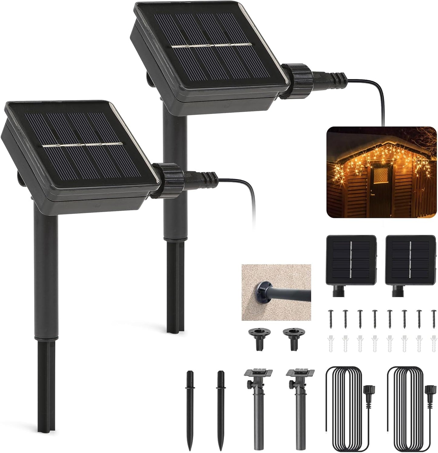 Replacement Solar Light Parts-Solar Light Replacement Tops ED Panel Lantern Lid,Panel (Two Pieces)