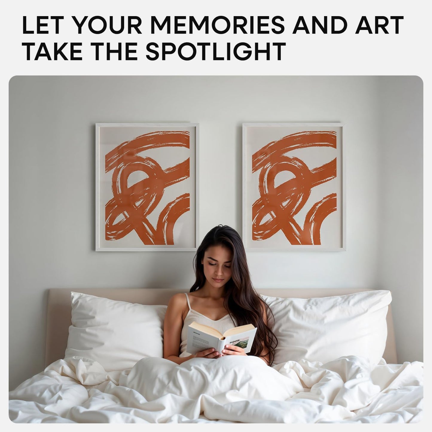 Homeforia 16x20 White Picture Frame, High End Oak 16x20 White Wood Frame with Mat 11x14 Photo, 16 x 20 Wooden Poster Frames Matted to 11 by 14, 20x16 Hanging Frames, Tempered Glass, Wall Kit, Set of 1