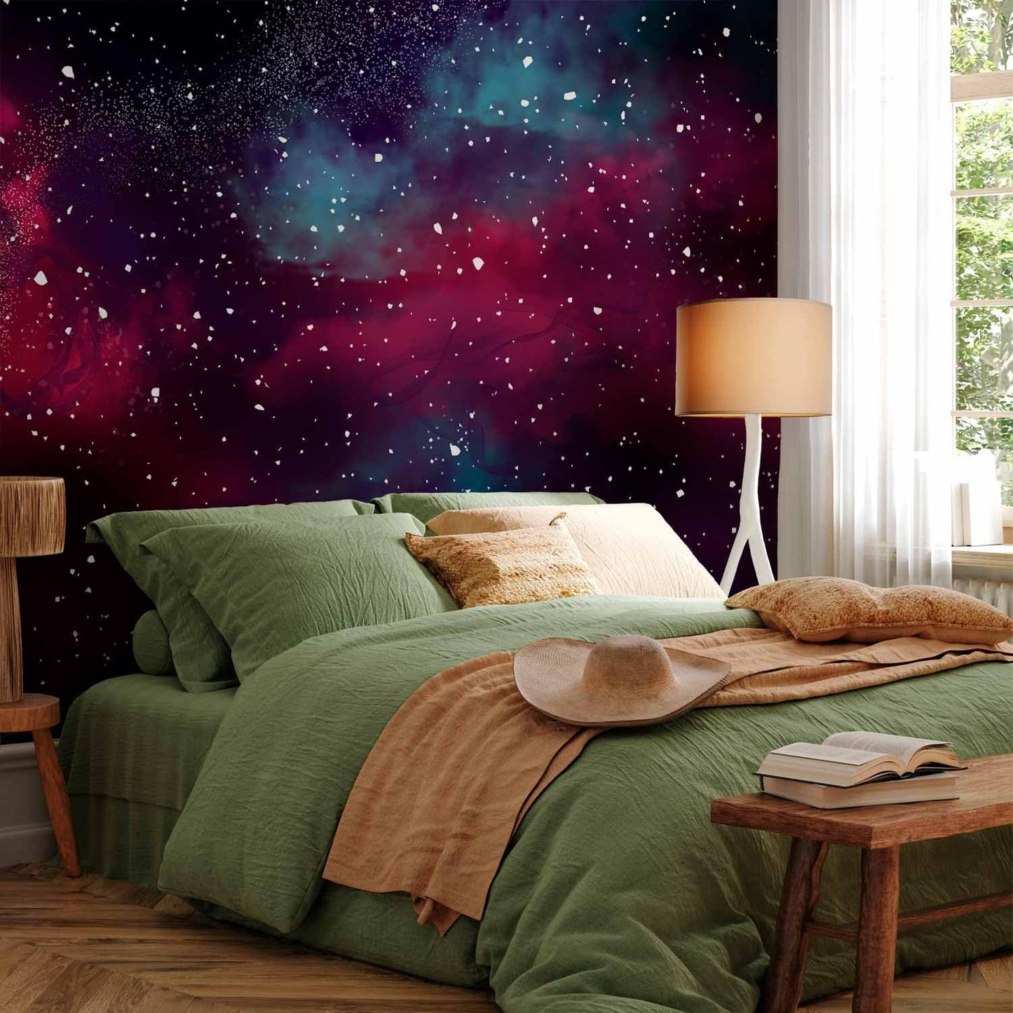 artgeist Wall Mural Space 193x138 in - Peel and Stick Self-Adhesive Wallpaper Removable Large Sticker Foil Wall Decor Print Design Mural Galaxy Universe Cosmos Sky a-A-10326-a-a