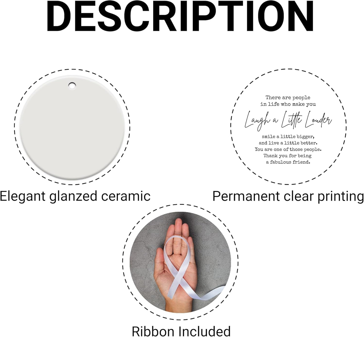 Friendship Gifts for Women, Best Friend, Funny, Work Besties, Sister, Friend Ornaments for Women, Ceramic Christmas Ornaments