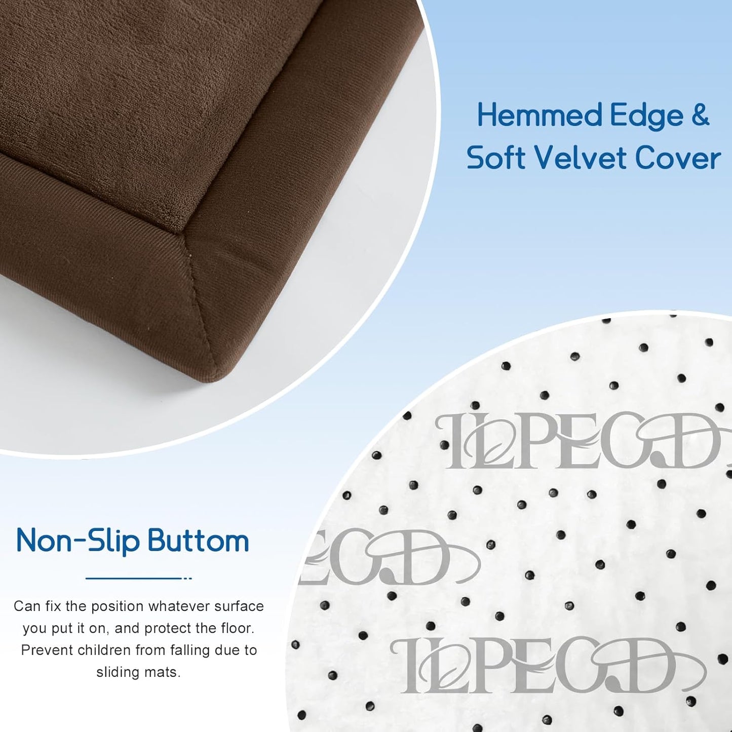 Baby Play Mat for Floor Tummy Time Mat Nursery Rug Muscle Mat Area Rug Playroom Rug Tatami Mat 13'1"x6'7" Memory Foam 1.3" Thick Crawling Mat For Babies,Toddlers, Infants, Kids,Floor Mat,Coffee