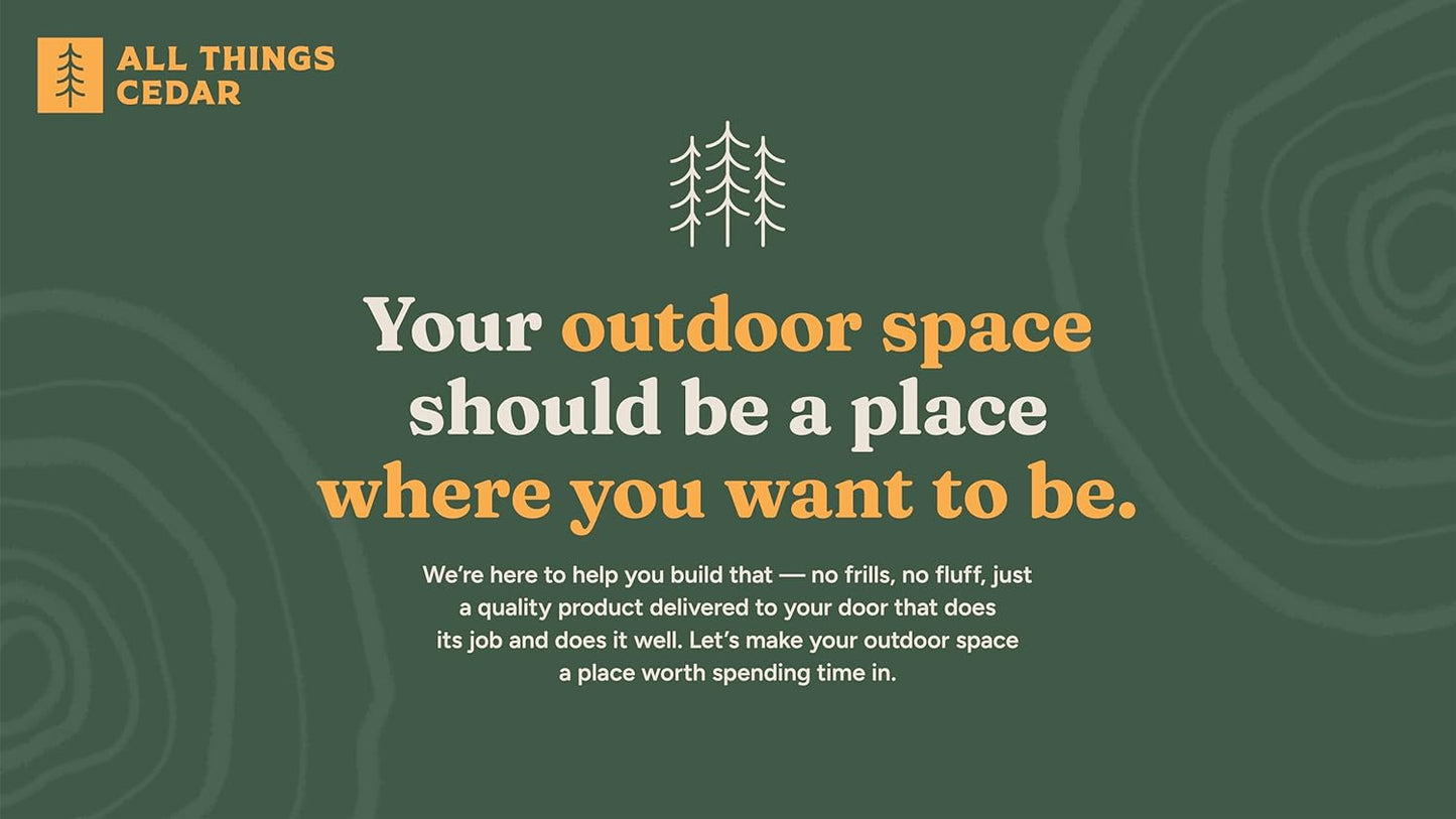 All Things Cedar GA87 Garden Arbor | Handcrafted Wooden Trellis for Climbing Plants Outdoor | Cedar Wedding Arches for Ceremony | Easy Assembly, Weather Resistant 60x25x86